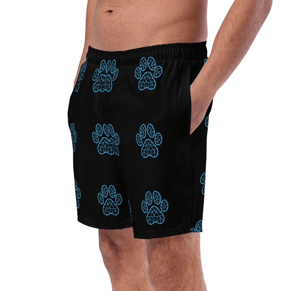 Neon Paw Print Paradise Swim Trunks product image (9)