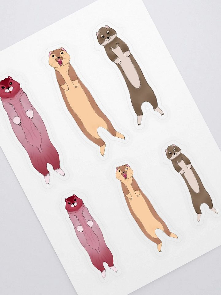 Cute Stoats Stickers product image (1)