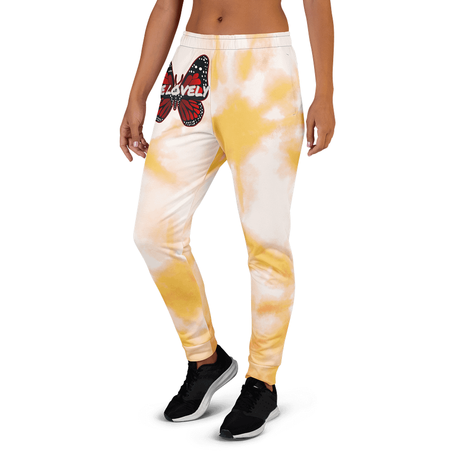 Be Lovely Butterfly All-Over Print Women's Joggers Orange Tie Dye product image (3)