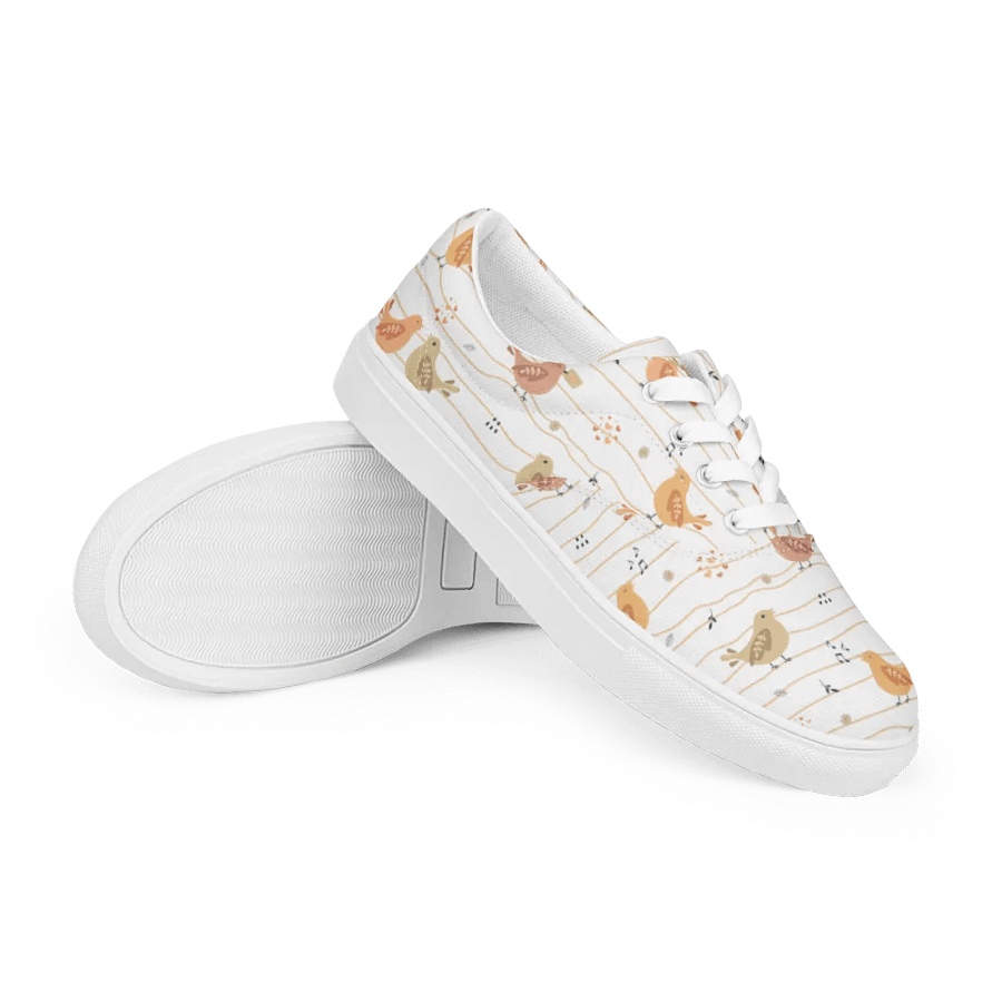 Kawaii Musical Birds Lace-up Canvas Shoes product image (7)