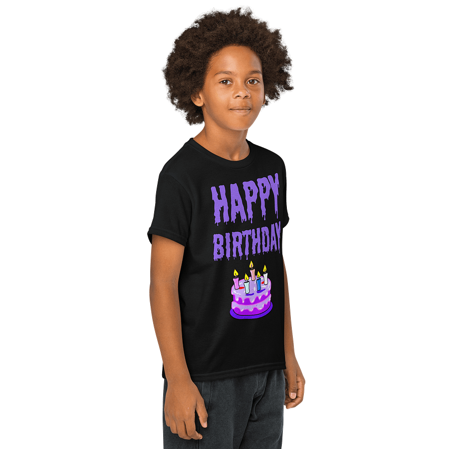 Happy Birthday (Cake With Candles) T-Shirt For Kids product image (8)