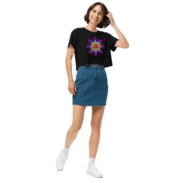 Colorful Dot Mandala Women's Crop Top product image (2)