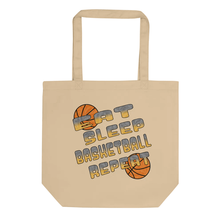Eat Sleep Basketball Repeat Hoops & Style Eco Tote Bag product image (1)