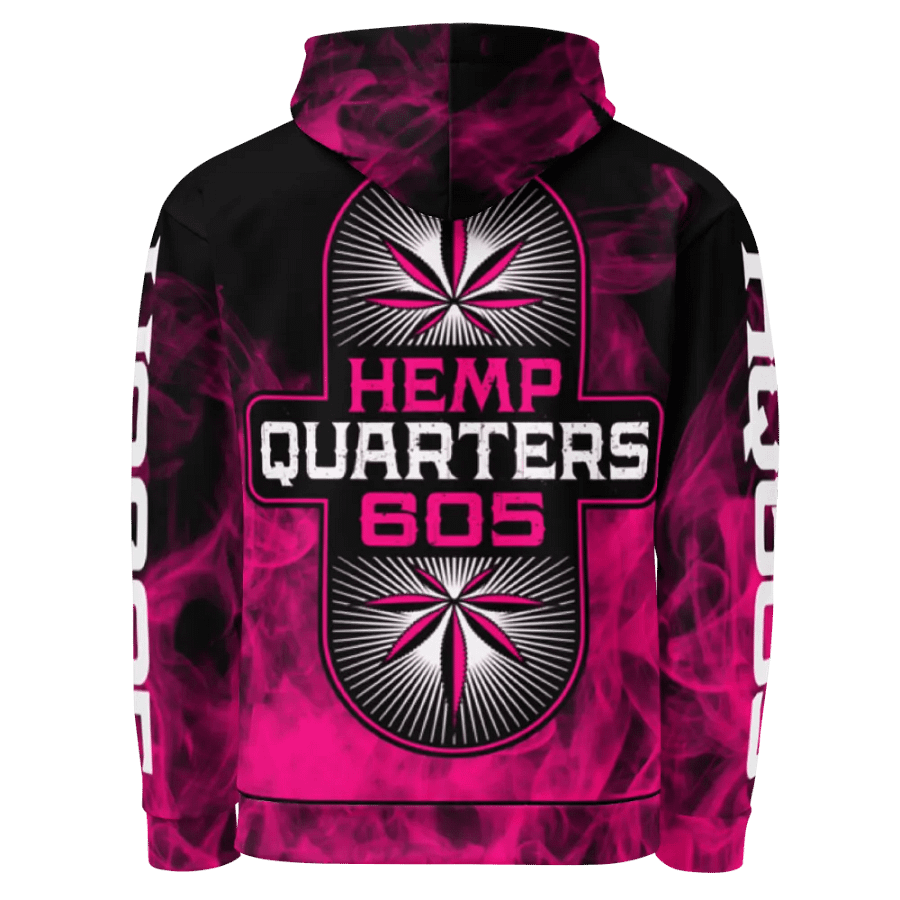 HempQuarters Pink Smoke Hoodie product image (10)