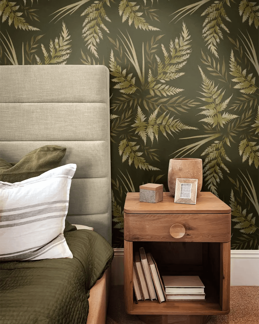 Wallpaper Mockup - Bedside with Wooden Table product image (6)