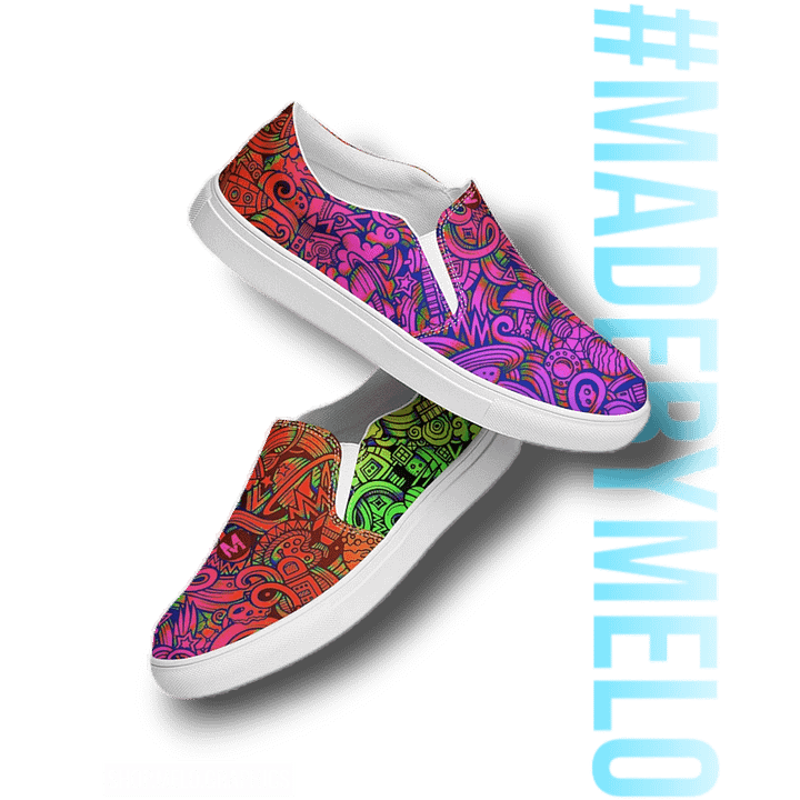 Rainbow Space Scribble - Women’s Slip-ons | #MadeByMELO product image (1)
