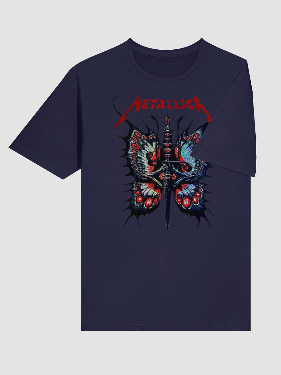 Metallica T-Shirt - Moth Into Flame Gothic Butterfly Dagger product image (4)