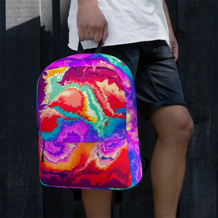 Neon Tides - Crystal & Abstract Art Rucksack product image (1)