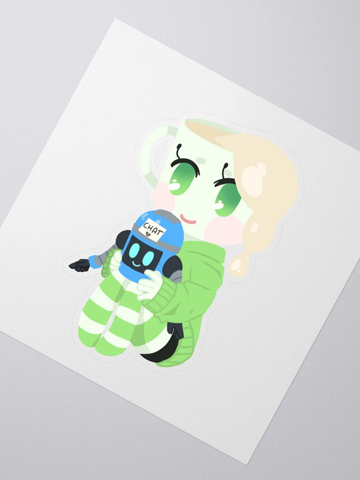 Meg and Chat Snuggle Sticker product image (2)