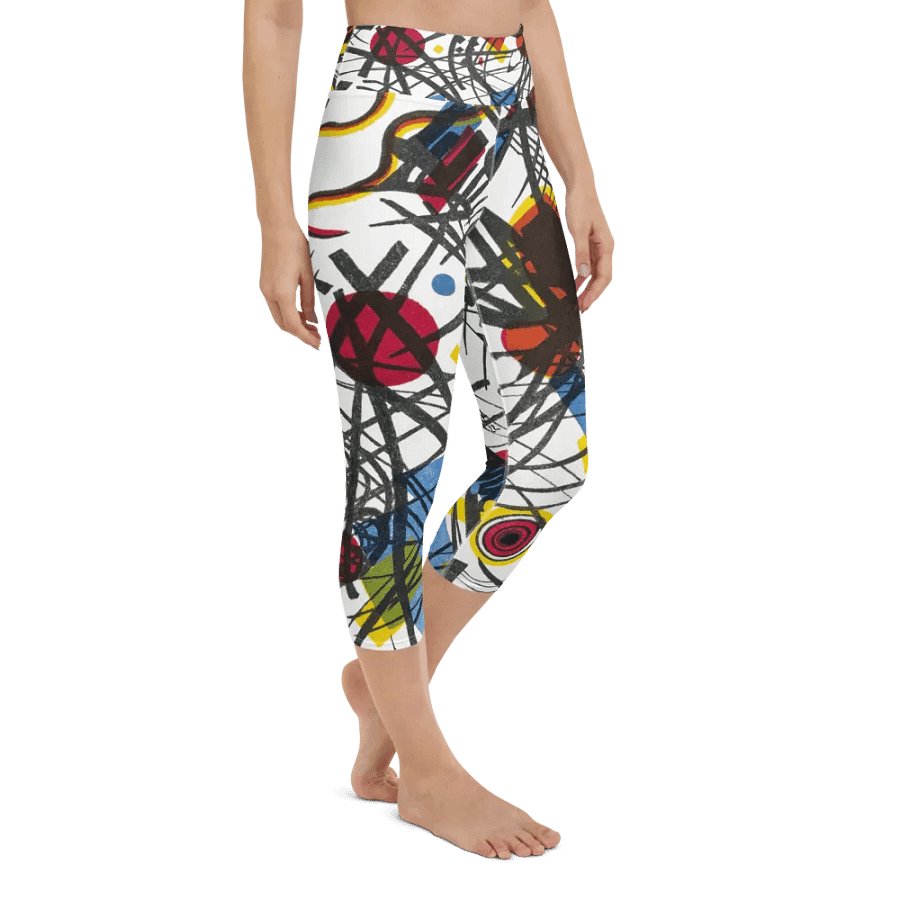 Abstract Lithographic Pattern Design Yoga Capri Legging - V3 product image (3)