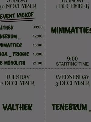 It's almost time for Wholesome Christmas to begin. Come join us, help us raise some money for mental health, and have fun. 1 stream a day, multiple giveaways,  lots of fun. We are a group of streamers that, for the 6th year, is hosting Wholesome Christmas 🎄  #streamer #mentalhealth #charity #twitch #friends