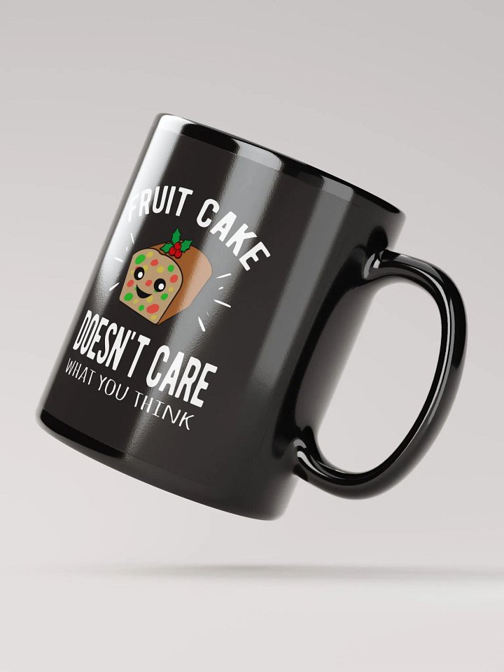 Fruit Cake Doesn't Care, Black Glossy Mug product image (3)