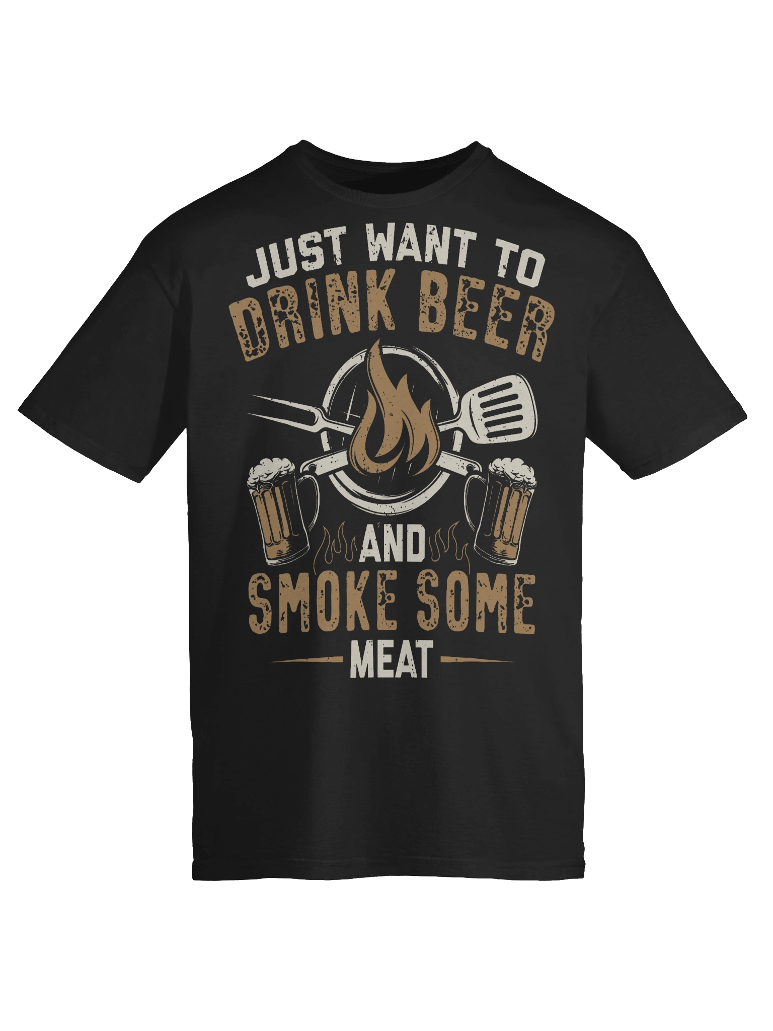 Just Want to Drink Beer and Smoke Some Meat – Gildan Softstyle Unisex T-Shirt product image (6)
