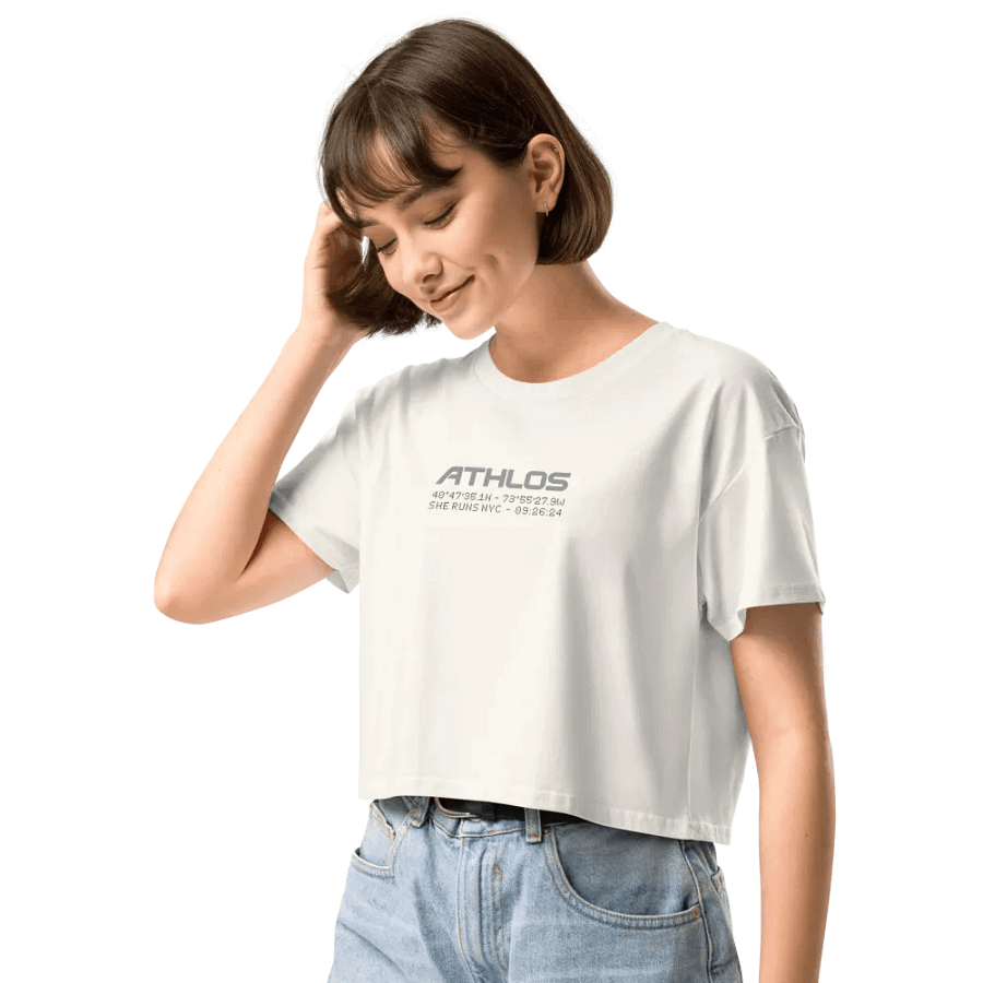 ATHLOS Crop Tee - Ecru product image (10)