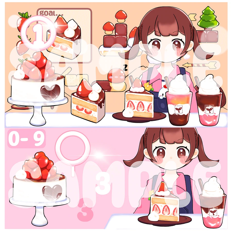 [Static Background Set] Choco Strawberry 🍫🍓 product image (3)
