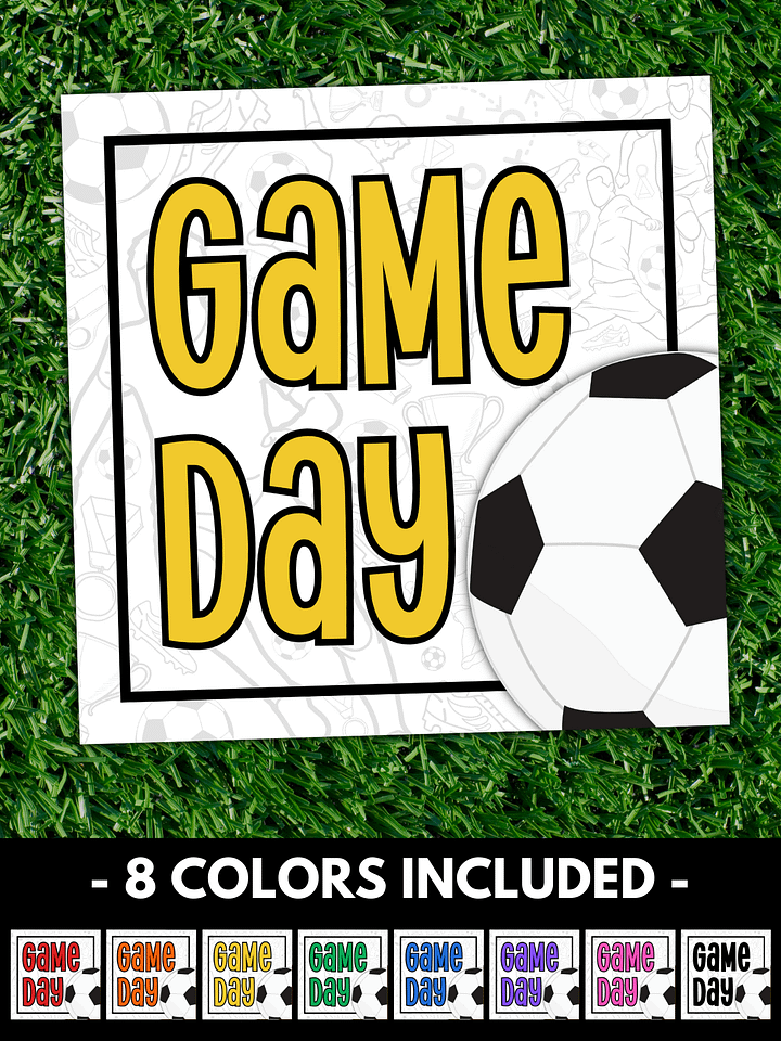 Soccer Game Day Gift Tags - 8 Colors Included product image (1)