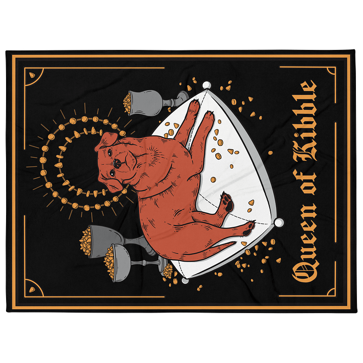 Queen of Kibble Throw Blanket product image (2)