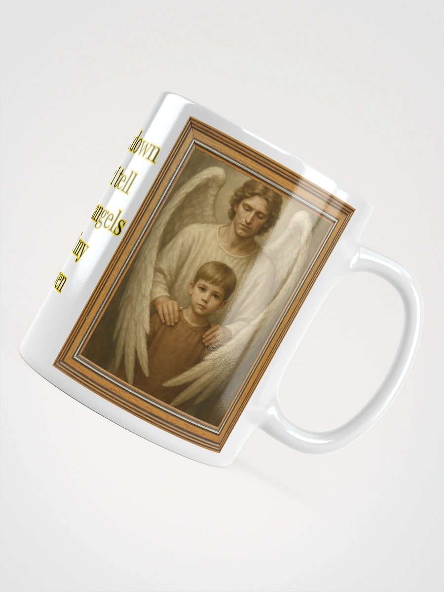 Angels Watch Over Them (Male) Glossy White Mug product image (4)