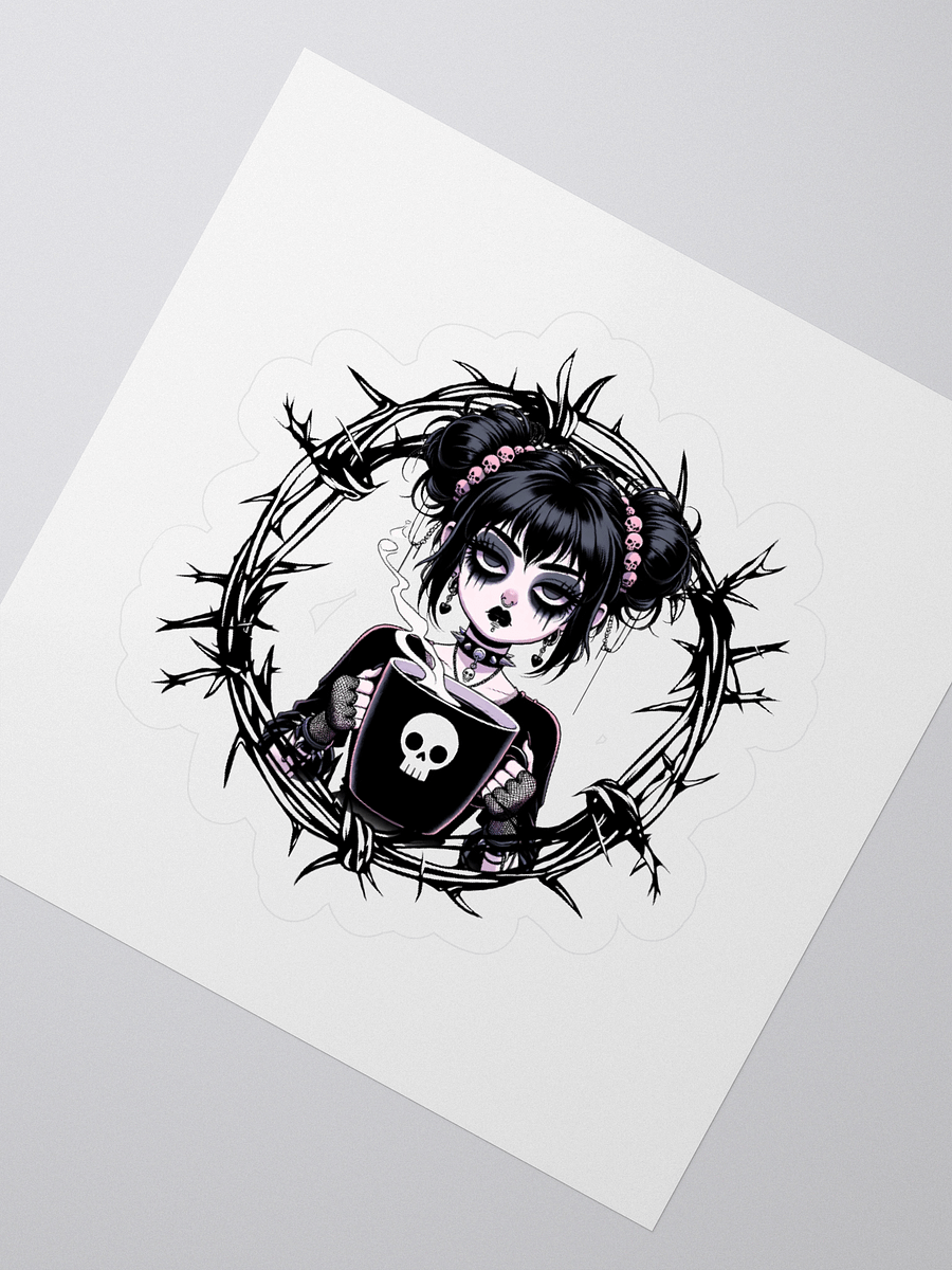 Bitter But Sweet Goth Coffee Girl Stickers product image (6)