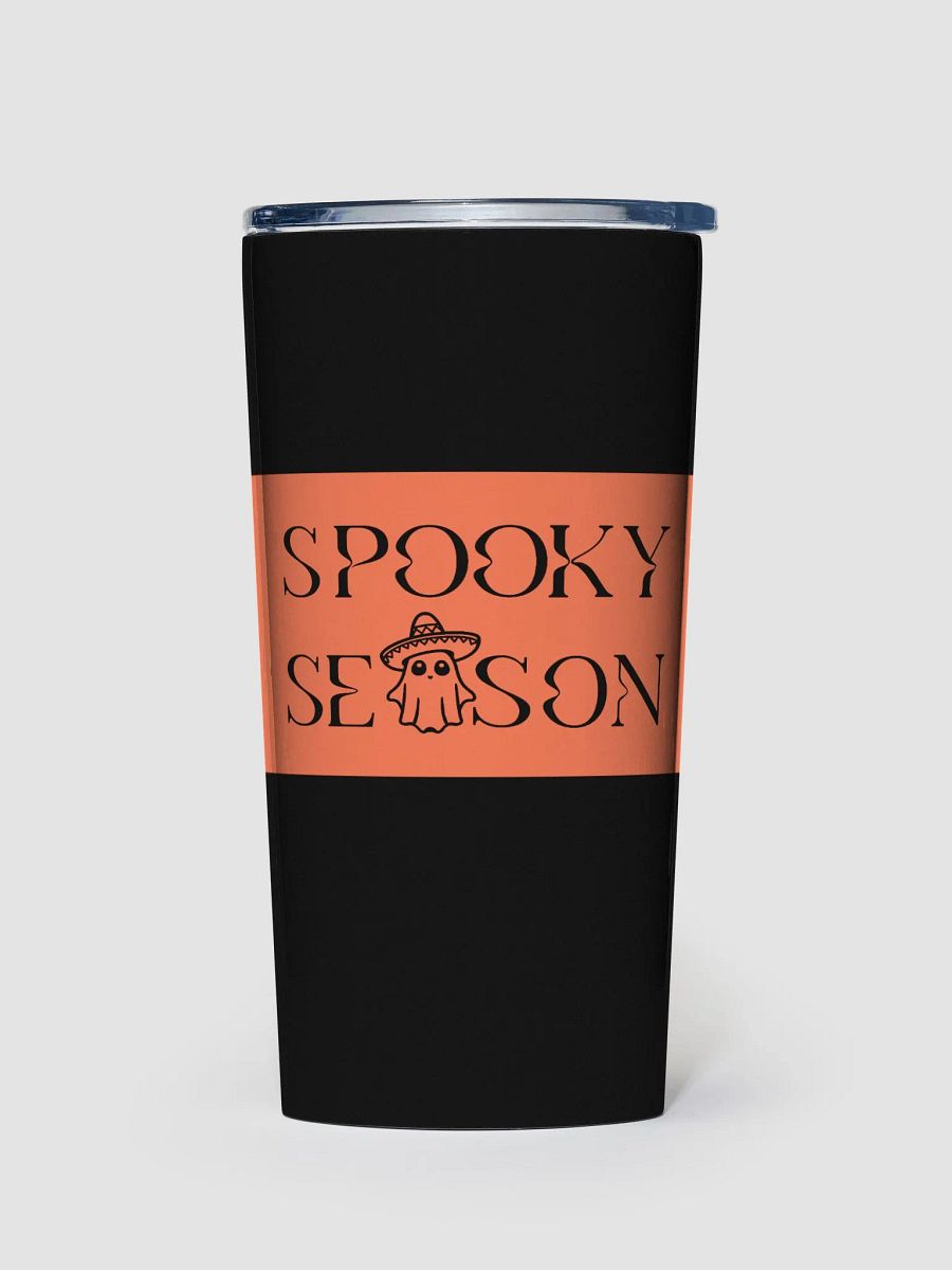 Spooky Season Sombrero Ghost Black and Orange 20oz Stainless Steel Tumbler product image (1)