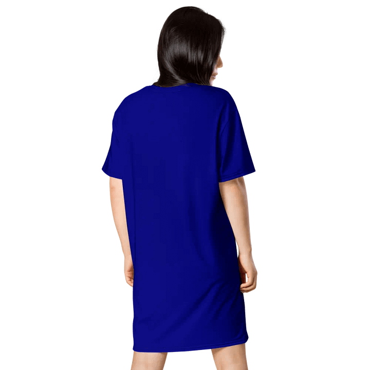 Plain Color Navy Blue T-Shirt Dress product image (2)