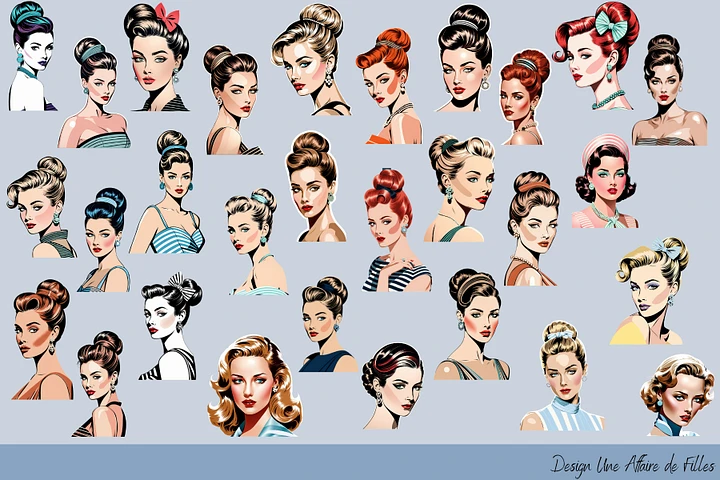 1950s Woman's Portraits PNG Clipart product image (2)