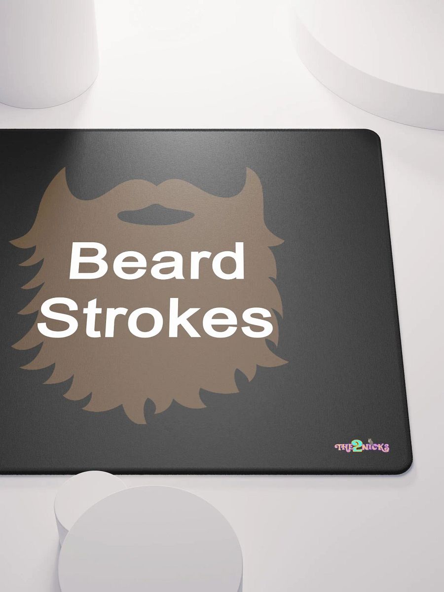 Brown Beard Strokes Gaming Mouse Pad (Black) product image (5)