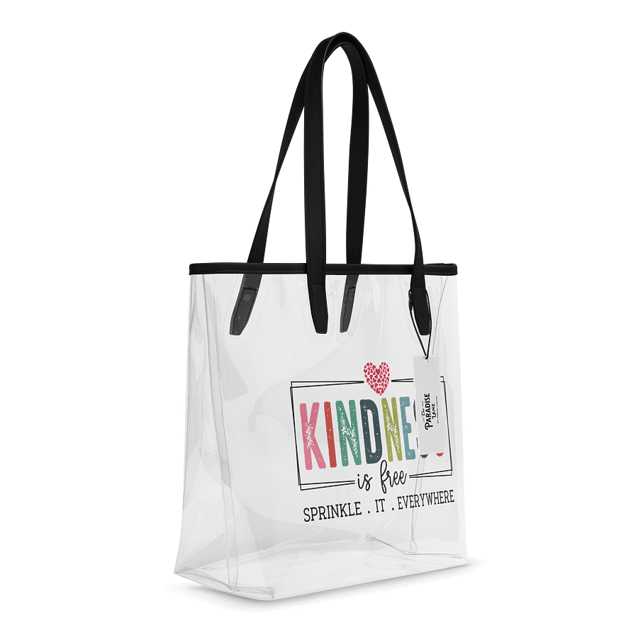 Kindness Is Free Clear Tote Bag – Sprinkle It Everywhere product image (6)