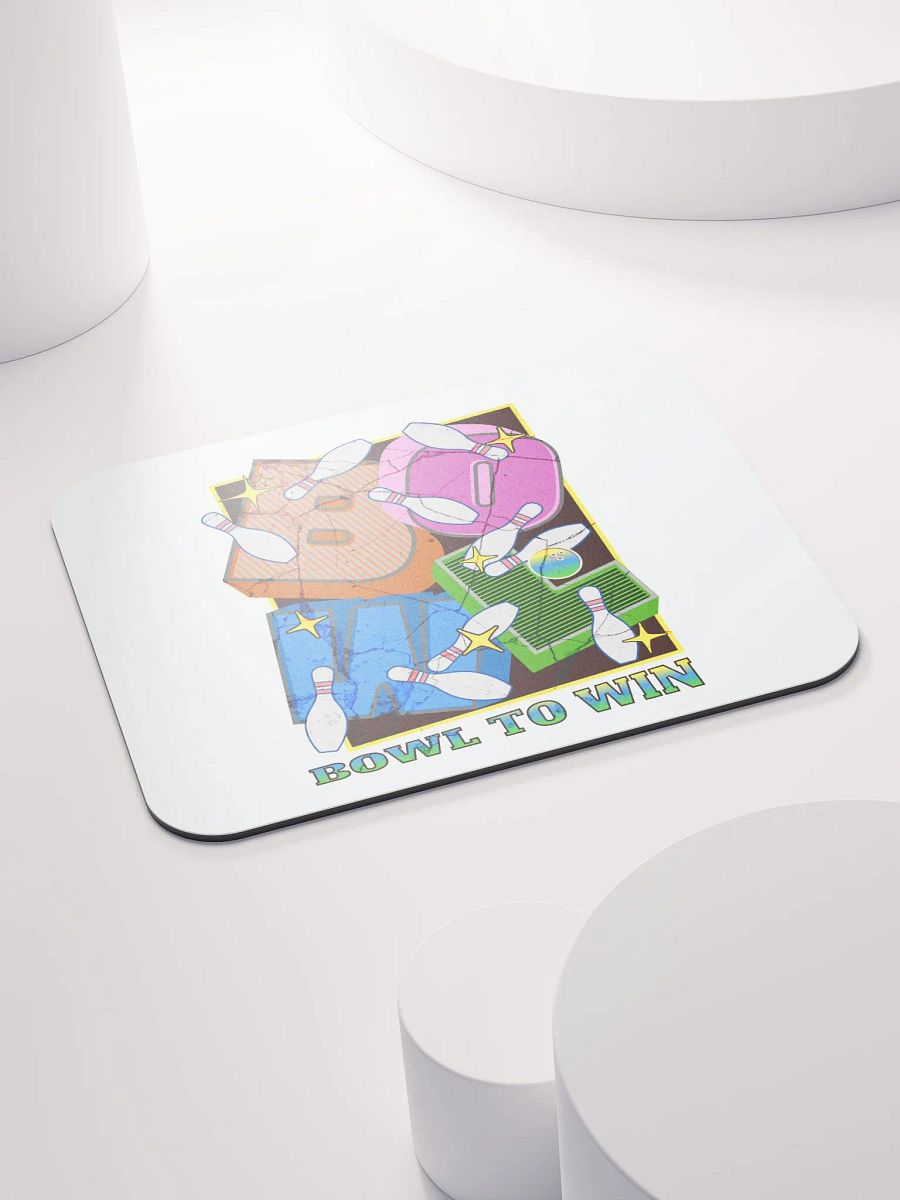 Bowl To Win Block Letter Retro Mouse Pad product image (4)