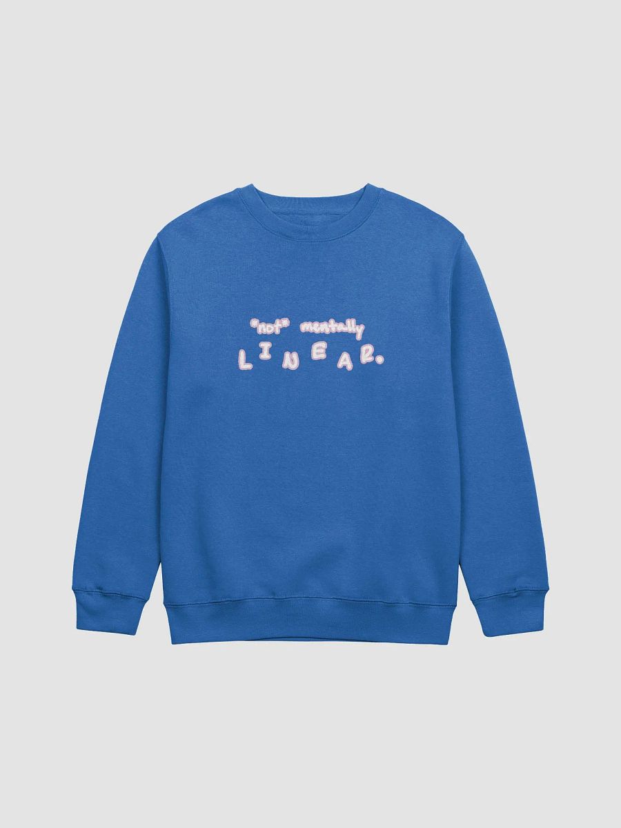 *not* mentally linear (lined design, #E1B9CE) printed crewneck product image (17)