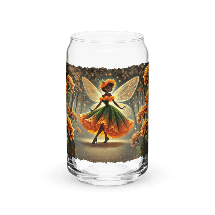 Enchanted Marigold Fairy Glass with Optional Lid and Straw product image (2)