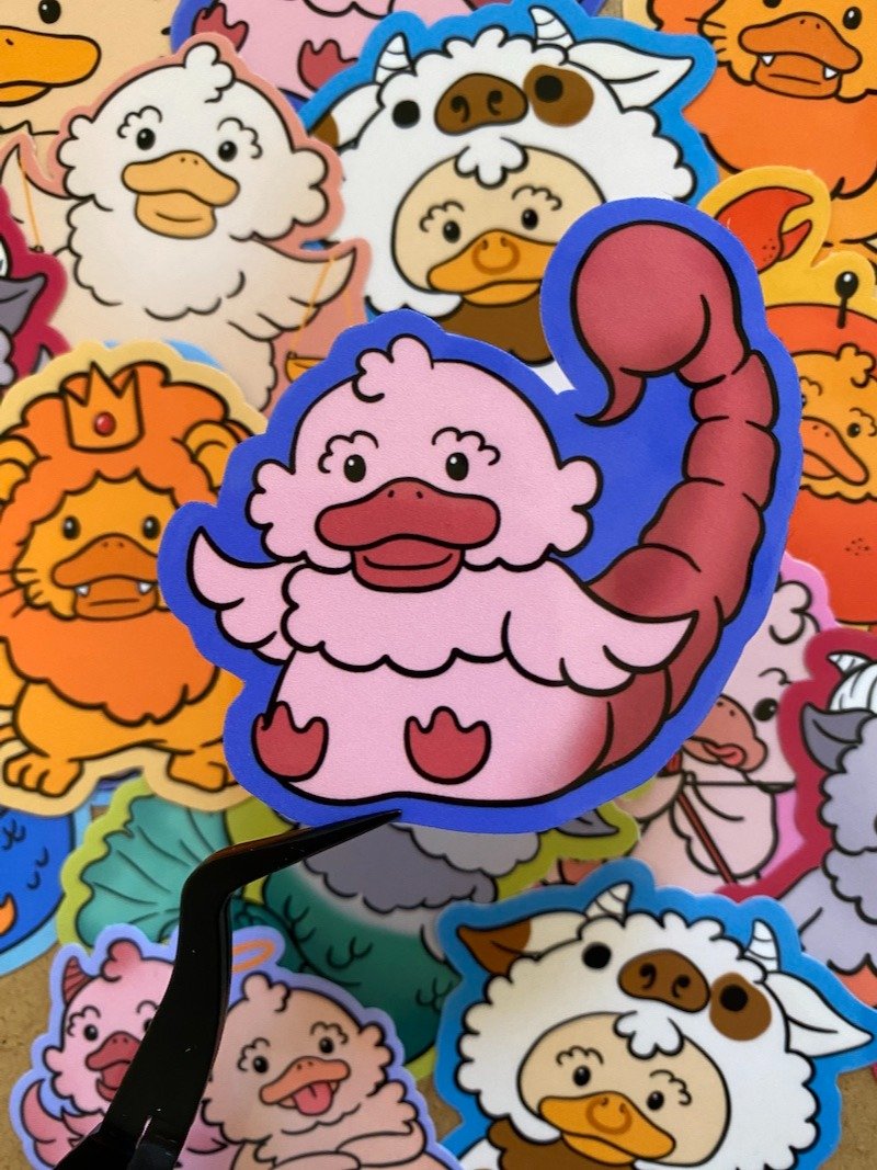 Scorpio Duck Sticker product image (1)
