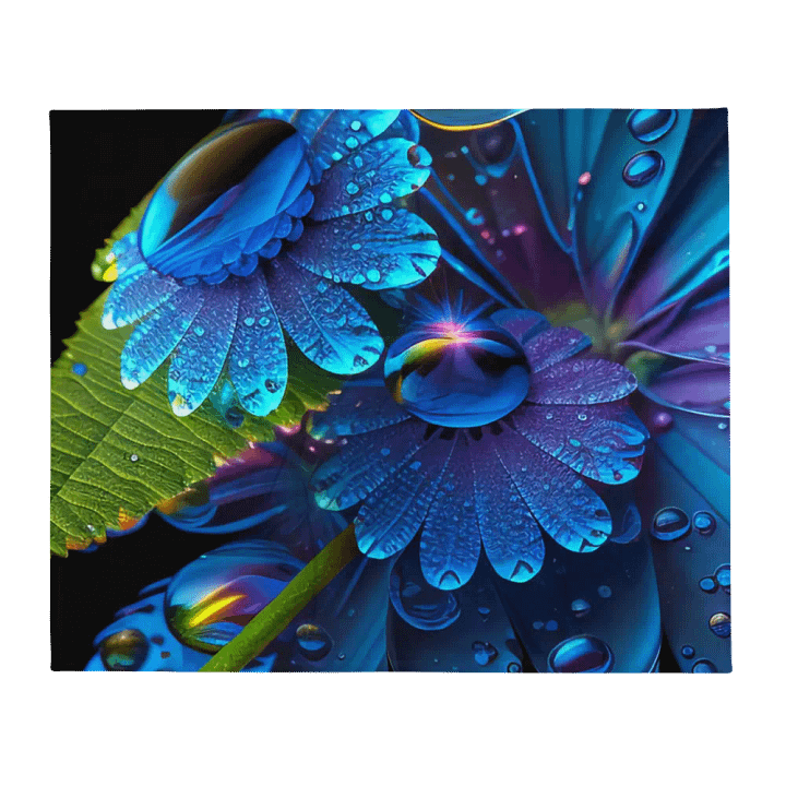 Kawaiikitten Exclusive Premium Dew Drop Throw Art Blanket product image (1)