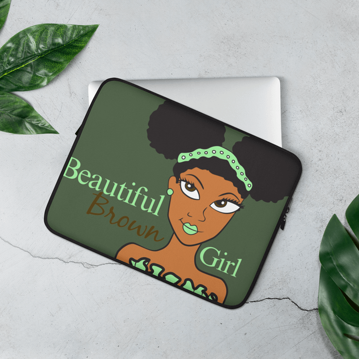 Beautiful Brown Girl Laptop Sleeve - Cinnamon product image (1)