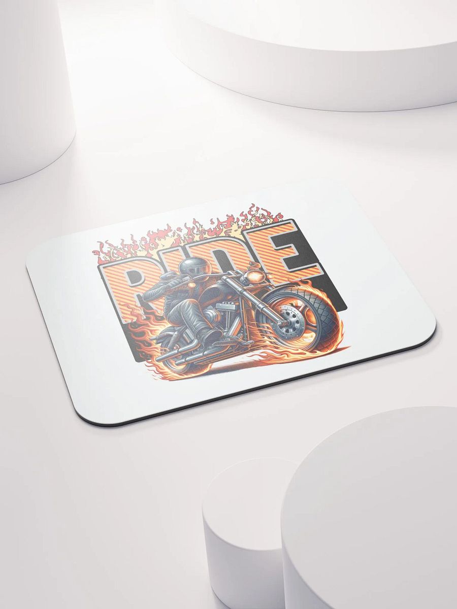 Rider Motorcycle Flaming Inferno Mouse Pad product image (4)