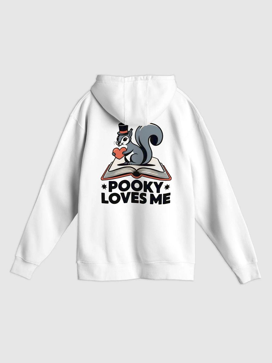 Premium, super soft Hoodie- images on both sides: Pooky Loves me, on book product image (2)