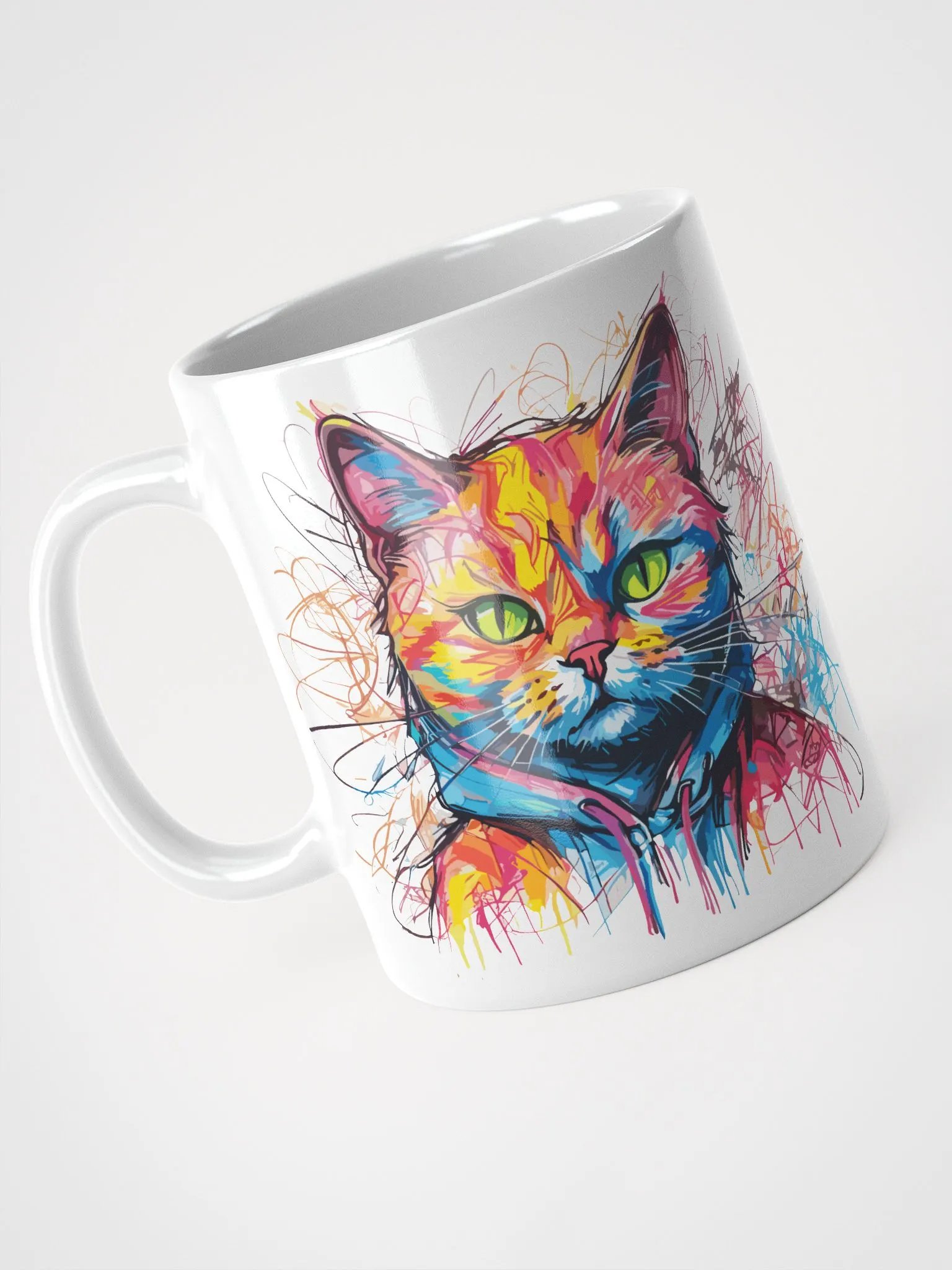 Graffiti Scribbles Cat 4 , Mug product image (5)