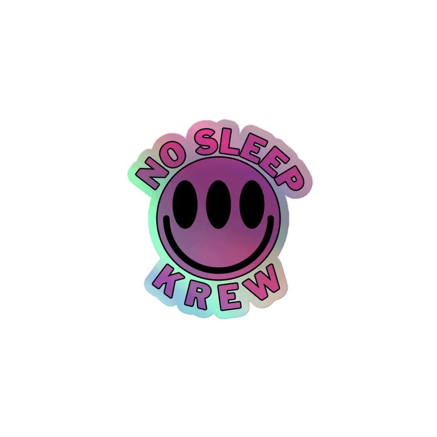 No Sleep Krew - Pink Holographic Sticker product image (1)