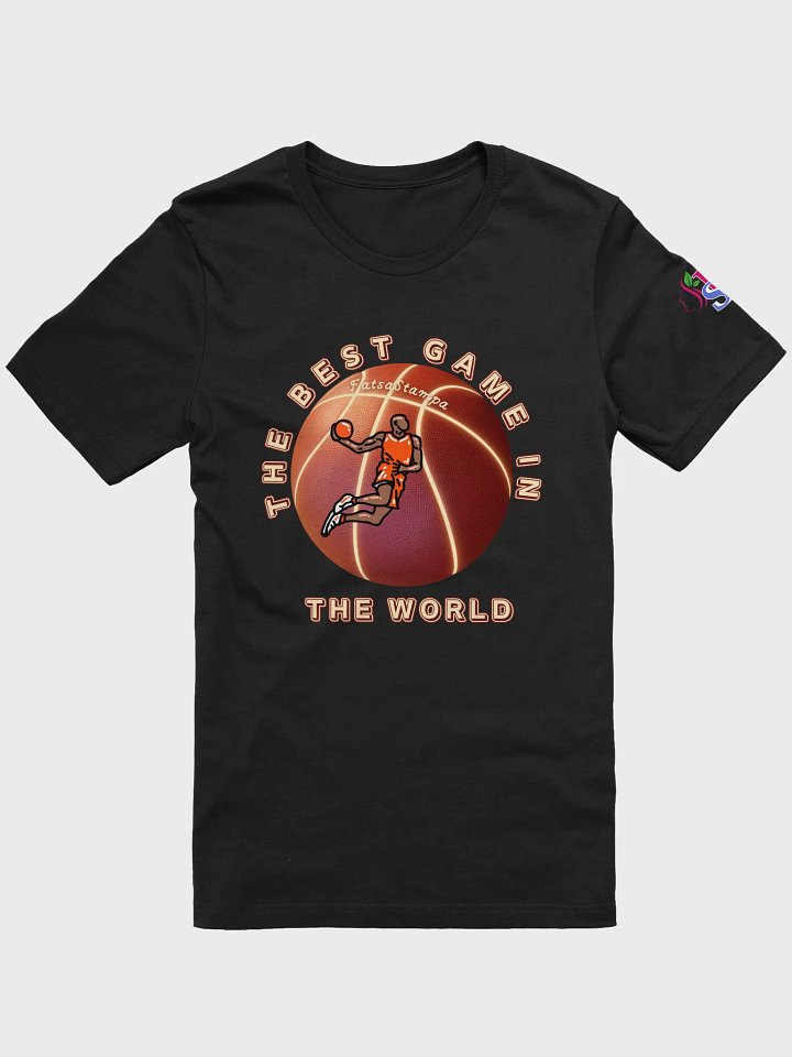 “THE BEST GAME IN THE WORLD” Basketball T-Shirt – 3D Ball & Player Graphic for Athletes and Fans product image (5)
