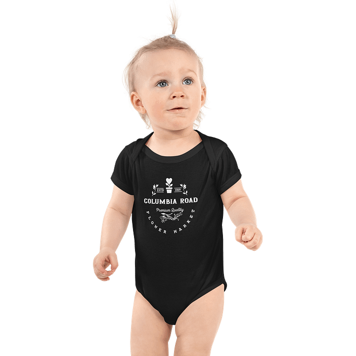 Columbia Road Market Baby Onesie (Black) product image (1)
