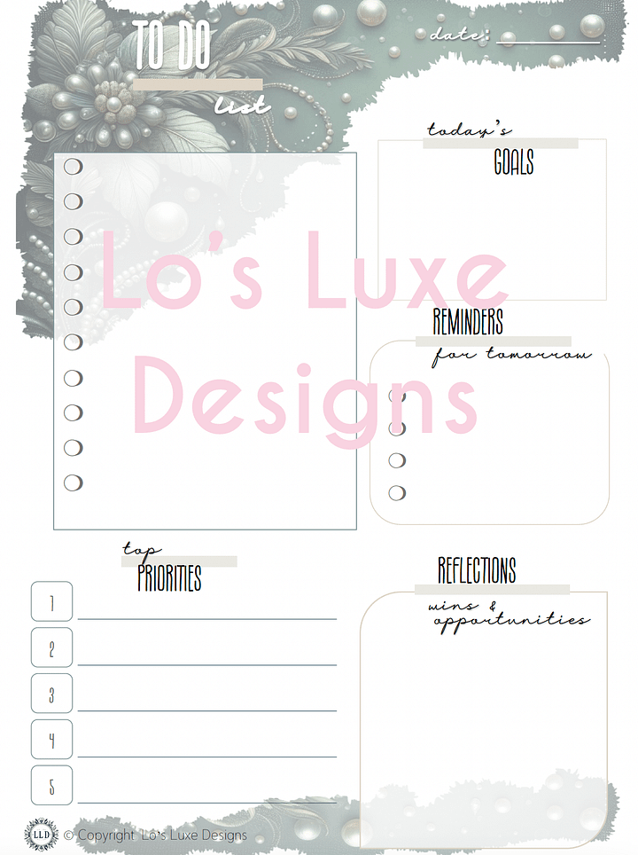 The 'Ellie' Exclusive To Do List Bundle - 8.5x11 - Printable product image (1)