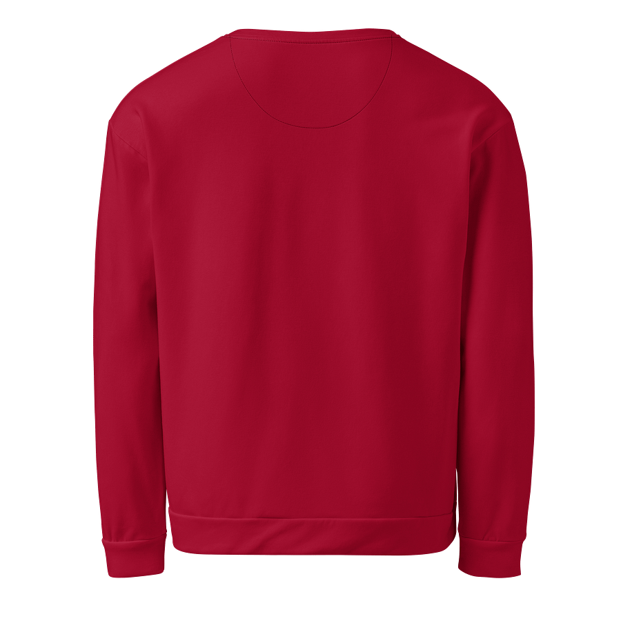 Cherry Red Solid Color Eco Friendly Unisex Sweatshirt product image (2)