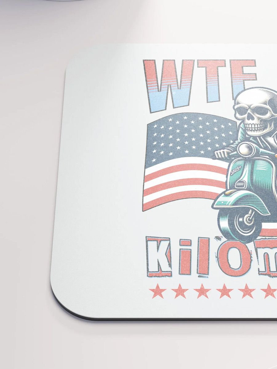 WTF Is A Kilometer? Skeleton Scooter Mouse Pad product image (6)