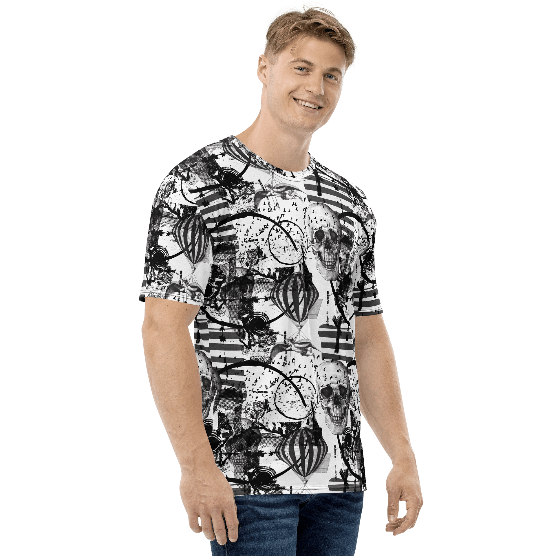 Surreal Collage 'Skullery' Print Tee product image (4)