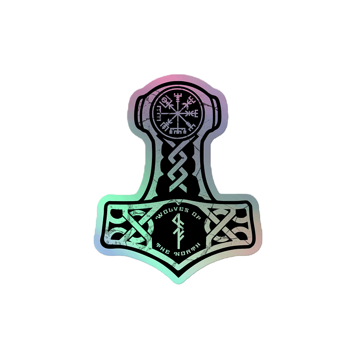 Wolves of the North Mjölnir Holographic sticker product image (2)