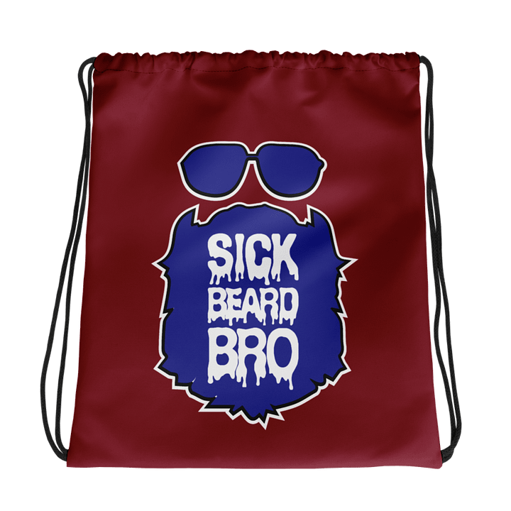 Sick Beard Bro Drawstring Bag product image (1)