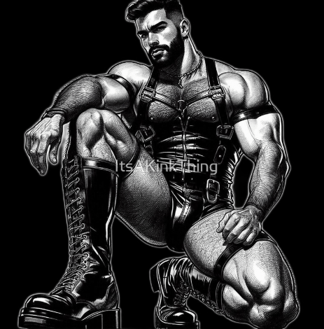 Gay Leather Top Man Leder Pride Daddy Tom of Finland Tribute Graphic Design product image (1)