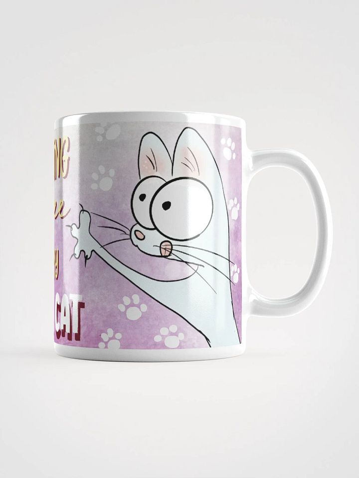 Morning Coffee with My White Cat Mug product image (1)