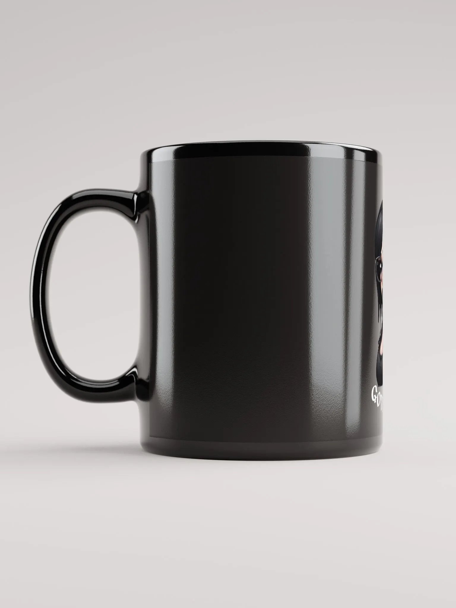black glosssy logo mug product image (6)