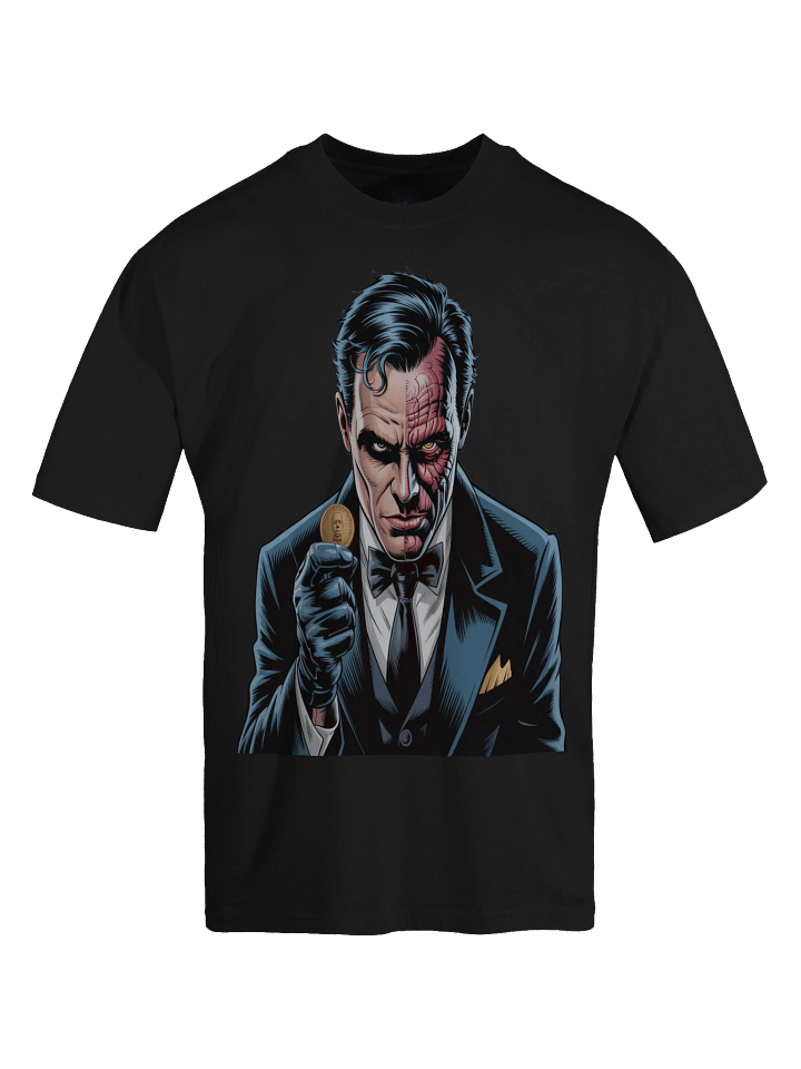 Two-Face Fortune's Flip Oversized Faded T-Shirt product image (1)